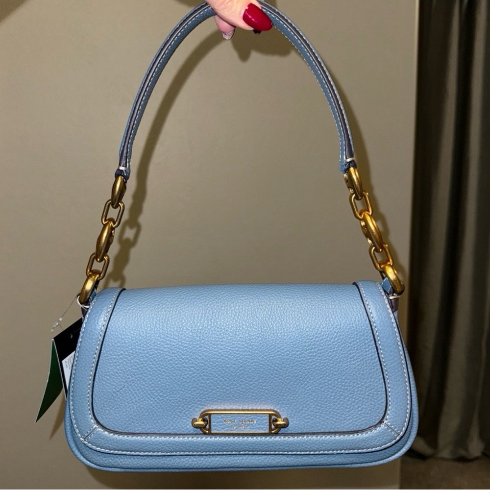 NWT Kate Spade ♠️ Gramercy Manta Blue Small Flap Shoulder Bag - Beautiful!